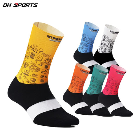 Anti Slip Outdoor Cycling Socks Seamless Integral Moulding Camping Hiking Running Bicycle Bike Sport Socks