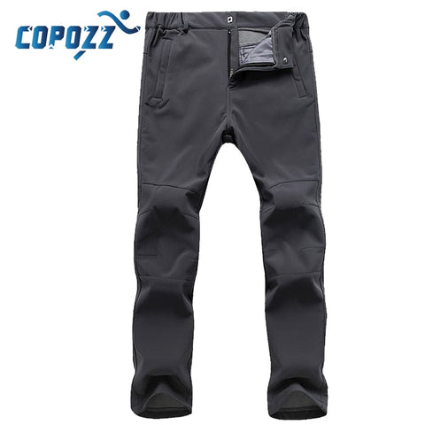 COPOZZ Men Women Autumn Winter Hiking Fishing Camping Climb Ski Trekking Trousers Plus Size Oversized Waterproof Outdoor Pants