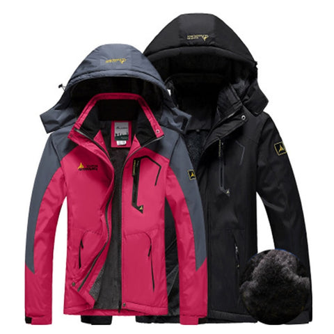 Women Men Winter Waterproof Fish Hood Autumn Spring Thermal Warm Plus Size Trek Hike Camp Ski Climb Fur Outdoor Jackets Coat