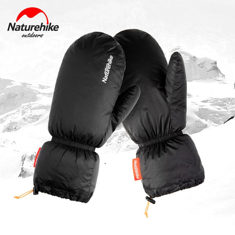 Naturehike Outdoor Gloves Ultralight 50g Goose Down Gloves Unisex Hiking Skiing Waterproof Keep Warm Gloves Camping Skating