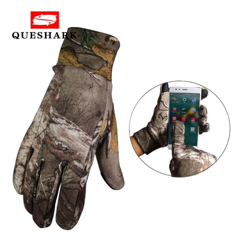 Men Winter Warm CamouflageTouch Screen Fishing Gloves Anti-slip Full Finger Sports Camping Hiking Hunting Angling Gloves