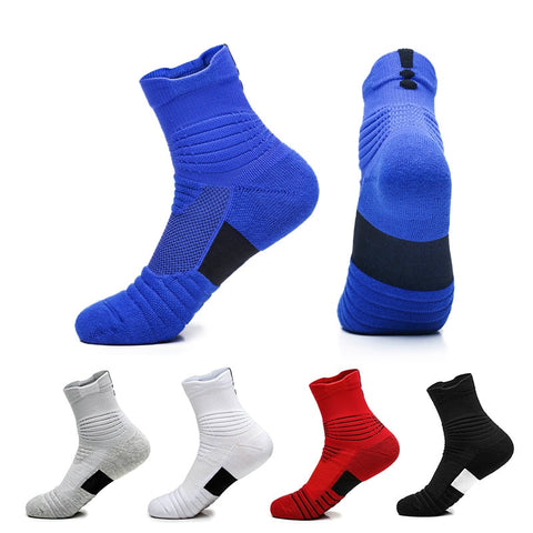 39-45 Professional Sports Socks Men Basketball Running Towel Bottom Anti-Slip Sport Boat Outdoor Breathable Black Cotton Hiking