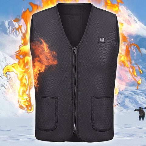 Men Women Outdoor USB Infrared Heating Vest Jacket Winter Flexible Electric Thermal Clothing Waistcoat For Sports Hiking Fishing