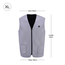 Men Women Outdoor USB Infrared Heating Vest Jacket Winter Flexible Electric Thermal Clothing Waistcoat For Sports Hiking Fishing