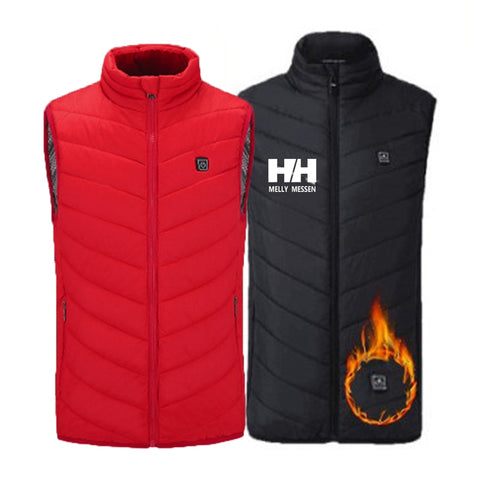 Warm Men Women Winter USB Infrared Heating Vest Flexible Electric Thermal Waistcoat Fish Hiking Euro Size S-4XL Outdoor Jackets