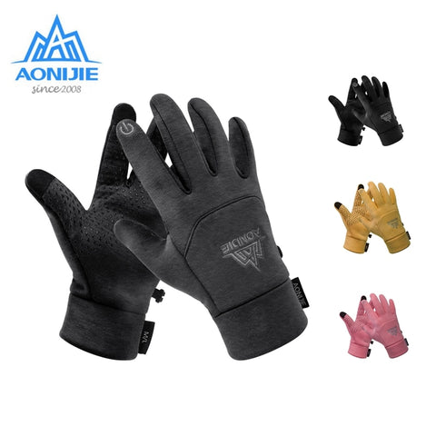 Aonijie M53 Winter Warm Gloves Touchscreen Anti-Slip Windproof Cycling Sports Winter Warm Glove For Camping Hiking Trial Running