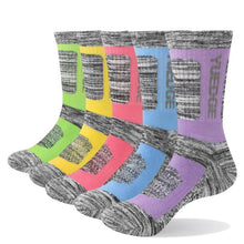 YUEDGE Brand Women's Cushion Combed Cotton Crew Socks Trekking Hiking Socks Women(5 Pairs/Pack)