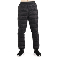 TECTOP Winter Women Men's Soft Down Pants Windproof Outdoor Sports Camping Hiking Skiing Trekking Breathable Male Trousers VA677