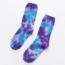 2019 Men Women Colorful Knee-high Sock Hip Hop High Quality Cotton Skate Socks Funny Couple Cycling Running Hiking Tie Dye Sox