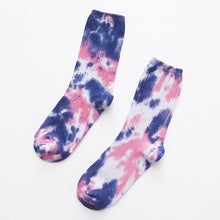 2019 Men Women Colorful Knee-high Sock Hip Hop High Quality Cotton Skate Socks Funny Couple Cycling Running Hiking Tie Dye Sox