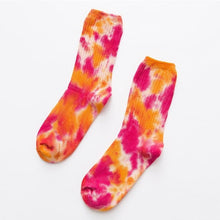 2019 Men Women Colorful Knee-high Sock Hip Hop High Quality Cotton Skate Socks Funny Couple Cycling Running Hiking Tie Dye Sox