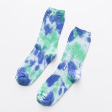 2019 Men Women Colorful Knee-high Sock Hip Hop High Quality Cotton Skate Socks Funny Couple Cycling Running Hiking Tie Dye Sox