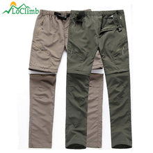 LoClimb Men's Waterproof Hiking Pants Men Summer Camping/Trekking Trousers Mountain Climbing/Outdoor Sprots Pants Shorts AM001