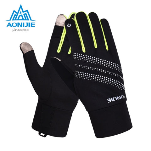 AONIJIE M50 Winter Thermal Outdoor Sports Men Women Touchscreen Fleece Gloves For Cycling Skiing Hiking  Jogging Reflective