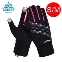 AONIJIE M50 Winter Thermal Outdoor Sports Men Women Touchscreen Fleece Gloves For Cycling Skiing Hiking  Jogging Reflective