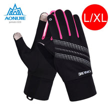 AONIJIE M50 Winter Thermal Outdoor Sports Men Women Touchscreen Fleece Gloves For Cycling Skiing Hiking  Jogging Reflective