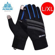 AONIJIE M50 Winter Thermal Outdoor Sports Men Women Touchscreen Fleece Gloves For Cycling Skiing Hiking  Jogging Reflective