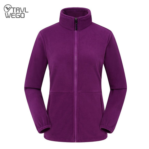 TRVLWEGO Men Women's Fleece Hiking Thermal Jackets Outdoor Sports Climbing Trekking Camping Windbreaker Male Warm Coats