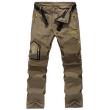 LoClimb Men's Summer Removable Hiking Pants Outdoor Camping Trip Trousers Man Trekking Pants Khaki Mountain Sports Shorts AM002