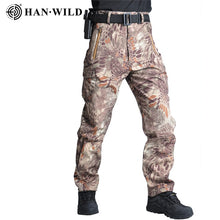 HAN WILD Tactical Pants Soft Shell Fleece Cargo Pants Men Military Pants Camouflage Army Pant Casual Trousers Unisex Waterproof