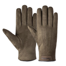 Winter Korean Version Of Warm And Velvet Suede Touch Screen Gloves Men Outdoor Riding Hiking Driving Non-Slip Gloves