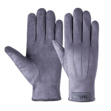 Winter Korean Version Of Warm And Velvet Suede Touch Screen Gloves Men Outdoor Riding Hiking Driving Non-Slip Gloves