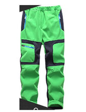 TRVLWEGO Children Winter Softshell Hiking Pants Thermal Fleece Kids Pants Outdoor Waterproof Camping Trekking Skiing Thousers