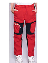TRVLWEGO Children Winter Softshell Hiking Pants Thermal Fleece Kids Pants Outdoor Waterproof Camping Trekking Skiing Thousers