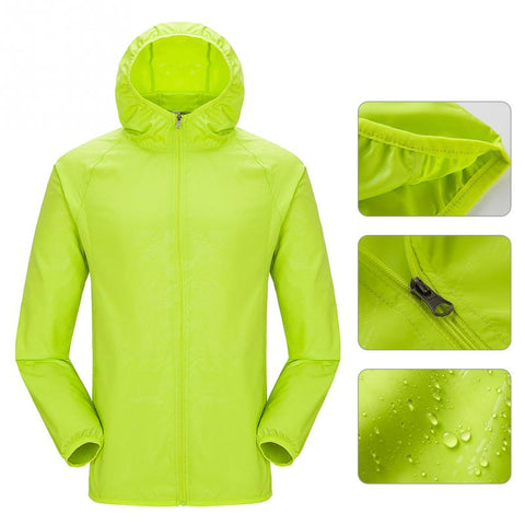 Men Women Raincoat Hiking Travel Waterproof Windproof Jacket Outdoor Bicycle Sports Quick Dry Rain Coat Sunscreen Unisex #0825