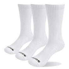 YUEDGE 3 Pairs 5 Pairs Men Women White Warm Cotton Cushion Comfortable Cycling Running Hiking Athletic Sports Crew Dress Socks