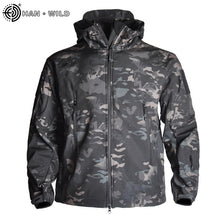 Hiking Jackets Shark Skin Soft Shell Clothes Tactical Jacket Mens Windbreaker Flight Pilot Hood Military Fleece Field Jacket