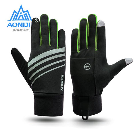 AONIJIE Winter Unisex Sports Touchscreen Windproof Thermal Fleece Gloves Running Jogging Hiking Cycling Skiing Bicycle Gloves