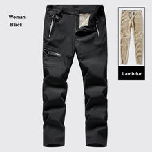 Winter Men Women heated Lamb Fur pants charging USB Trousers Fish Camp Trekking Hike Climb Ski Oversized Waterproof Outdoor 8XL