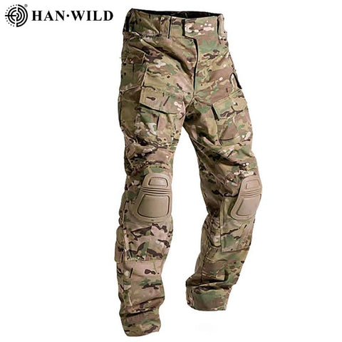 Multicam Camouflage Military Tactical Pants Army Uniform Trouser Hiking Pants Paintball Combat Cargo Pants With Knee Pads