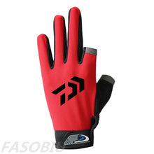 2020 New Daiwa 3 Fingers Cut Outdoor Sport Hiking Gloves Spring Cotton Waterproof Anti-slip Durable Fishing Glove