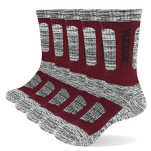 YUEDGE Men Socks Breathable Comfortable Cotton Cushion Crew Sports Hiking Trekking Socks 5 Pairs 38-45 EU