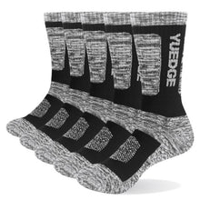 YUEDGE Brand Men's Socks Cushion Cotton Crew Outdoor Sports Walking Hiking Socks Thick Winter Warm For Men 5 Pairs