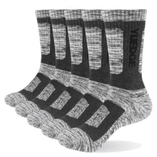 YUEDGE Brand Men's Socks Cushion Cotton Crew Outdoor Sports Walking Hiking Socks Thick Winter Warm For Men 5 Pairs