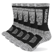 YUEDGE Men 5 Pairs High Quality Winter Cotton Cushion Thicken Warm Breathable Outdoor Sport Hiking Runing Dress Crew Socks