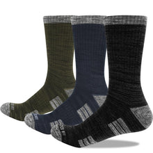 YUEDGE Brand 3 Pairs Men's Terry Cushion Combed Cotton Crew Socks  Sports Socks Trekking Hiking Socks Winter Warm Thermal Socks