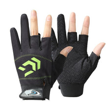 DAIWA Professional Fishing Gloves Three Fiinger Cut Protective Gloves Outdoor Anti-slip Hiking Gloves For Men Pesca Equipment