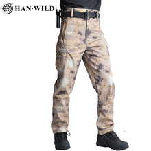 HAN WILD Men Sharkskin Tactical Pants Cargo Combat SWAT Army Training Military Pants Airsoft Asian Pants Hiking Hunting Trousers