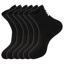 LifeWheel Men Socks Sports Basketball Cotton Tube Towels Breathable Comfortable Running Hiking Socks 6 Pairs/Lot