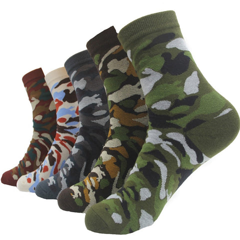 10 Pairs Marvel Camouflage Funny Socks Men Cotton Men's Outdoor Sport Jungle Hiking Socks Army Green Clothes Shoes Wear Sokken