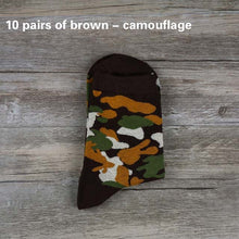 10 Pairs Marvel Camouflage Funny Socks Men Cotton Men's Outdoor Sport Jungle Hiking Socks Army Green Clothes Shoes Wear Sokken