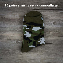 10 Pairs Marvel Camouflage Funny Socks Men Cotton Men's Outdoor Sport Jungle Hiking Socks Army Green Clothes Shoes Wear Sokken