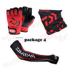 Daiwa Fishing Gloves sleeves Headband Set wear resistant gloves windproof Headband Ice silk mask cycling hiking camping scarf
