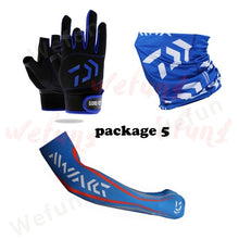 Daiwa Fishing Gloves sleeves Headband Set wear resistant gloves windproof Headband Ice silk mask cycling hiking camping scarf