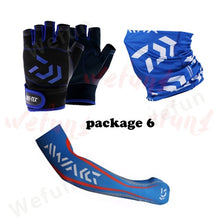 Daiwa Fishing Gloves sleeves Headband Set wear resistant gloves windproof Headband Ice silk mask cycling hiking camping scarf