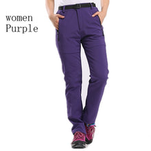 Windproof Warm Fleece Softshell Pants Outdoor Mountainskin Women Men Thick Fishing Camping Hiking Skiing Waterproof Trousers
